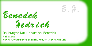 benedek hedrich business card